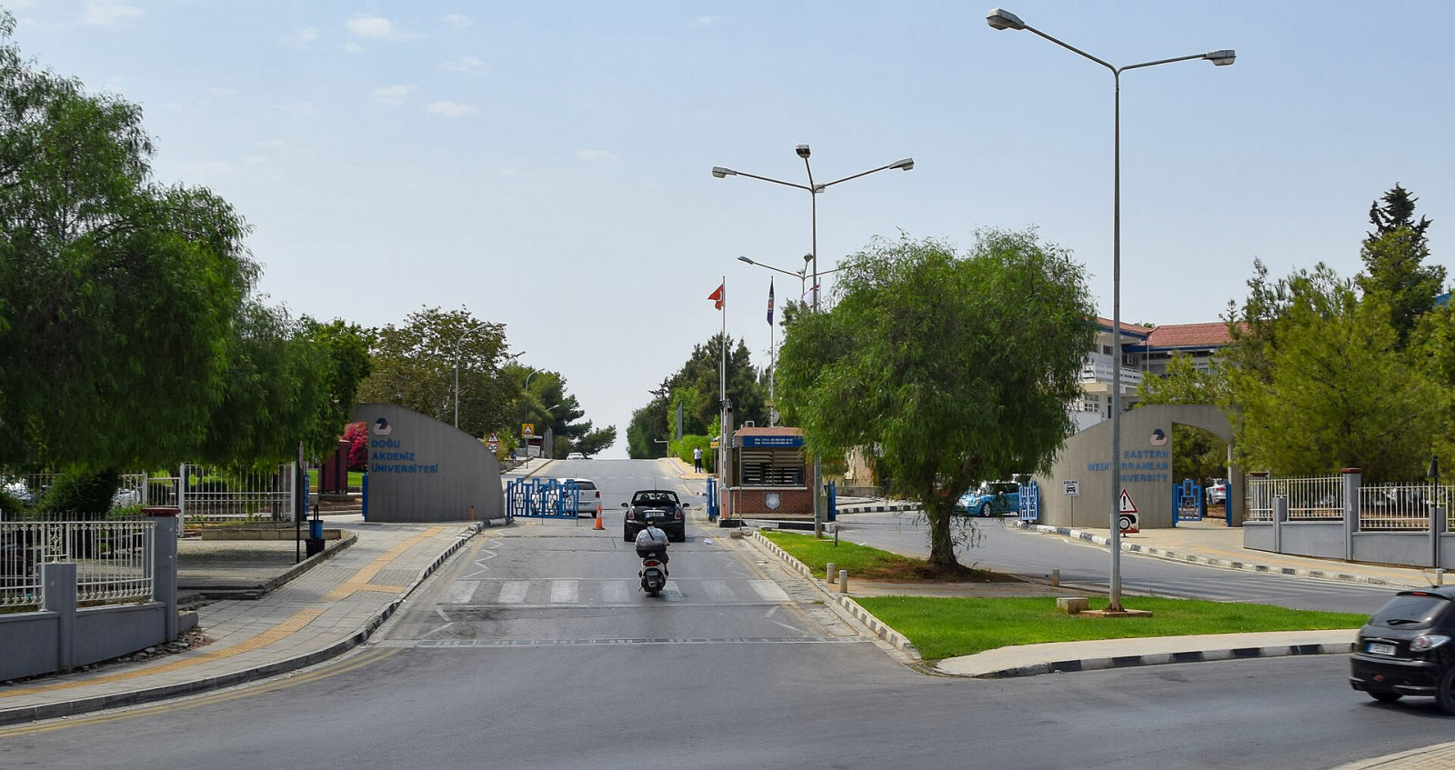 Doğu Akdeniz Üniversitesi kampüsünde ağaçlı yol, Gazimağusa